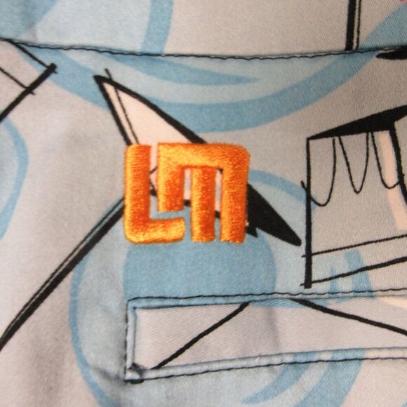 LOUDMOUTH Golf Partini Classic Skort Sz 8 Martini Cocktails Blue Skirt Shorts - Picture 10 of 16